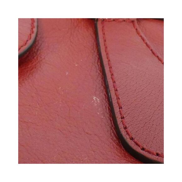 Pre Loved Gucci Leather Dome Shoulder Bag Women Red - Picture 7 of 8